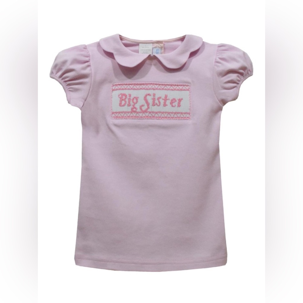 NWT Vive La Fete Big Sister Hand Smocked Puff Sleeve Blouse